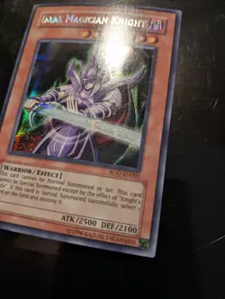 YU-GI-OH DARK MAGICIAN KNIGHT ROD-EN001 PRISMATIC SECRET RARE VG PROMO LP+ - Image 3