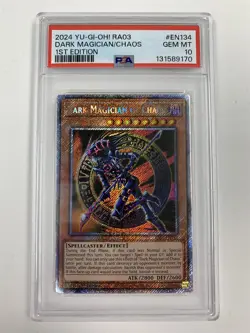 PSA 10 Dark Magician of Chaos RA03-EN134 Quarter Century Bonanza 1st Ed YuGiOh - Image 1