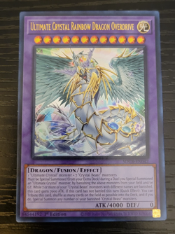 Yu-Gi-Oh Ultimate Crystal Rainbow Dragon Overdrive 1st Ed Ultra Rare SDCB-EN042 - Image 1