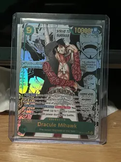 Dracule Mihawk Alt Art Manga Azure Sea's Seven One Piece OP14-119 English - Image 1
