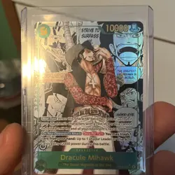 Dracule Mihawk Alt Art Manga Azure Sea's Seven One Piece OP14-119 English - Image 3