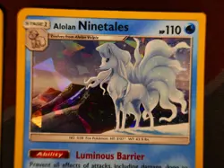 LP Pokemon ALOLAN VULPIX+NINETALES Cosmos/Cracked-Ice HOLO 2-Card 19a/145 28/147 - Image 3