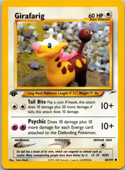 Girafarig Common Neo Destiny 066/105 Pokemon Card MP - Image 1
