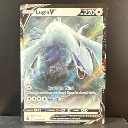Pokemon Lugia V 138/195 Full Art Holo Silver Tempest Card 220 HP - Image 1