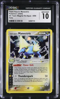 CGC 10 Team Aqua's Manectric EX Team Magma Vs Aqua 4/95 Holo Pokemon Card - Image 1