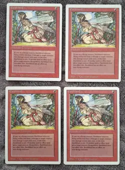 MTG Revised Earthbind x4 - LP/NM - See Pics! Crisp, clean, nice cards! - Image 1
