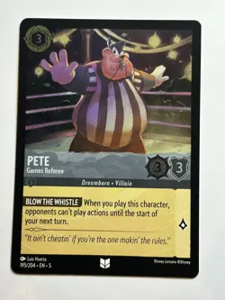 Pete - Games Referee Cold Foil Shimmering Skies 195/204 NM Lorcana Card - Image 1