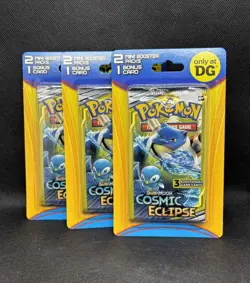 Lot Of 3 - Unbroken Bonds & Cosmic Eclipse 3-Card Mini Booster Blister Pack New - Image 1
