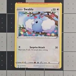 Swablu Miscut Error Evolving Skies Pokemon Card 132/203 Near Mint - Image 5