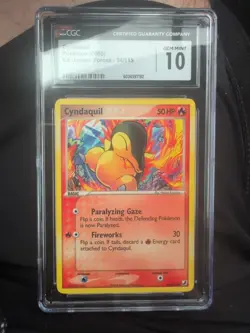 CGC 10 Cyndaquil EX Unseen Forces 54/115 Reverse Holo STAMPED Pokemon Card psa - Image 1