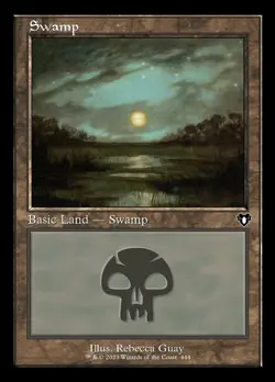 MTG Swamp (0444) - Retro Frame NM-Mint Commander Masters - Image 1