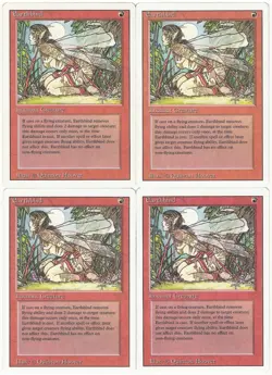 MTG Earthbind x4 Revised Edition Common NM/LP Playset - Image 1