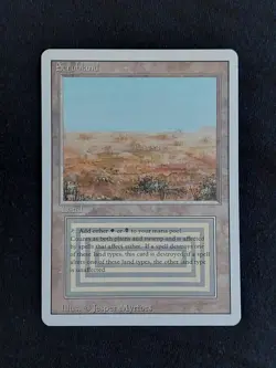 MTG Scrubland Revised Edition Dual Land Personal Collection Unplayed - Image 1
