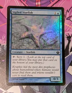 MTG *FOIL* Journey into Nyx Common SIGILED STARFISH NM - Image 1