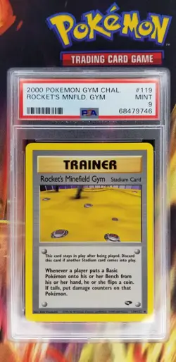2000 Pokemon Gym Challenge Rocket's Minefield Gym #119/132 PSA MINT 9 - Image 1
