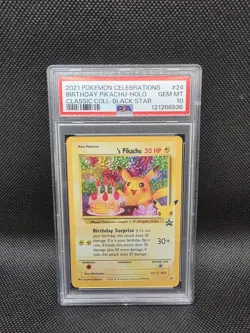 2021 POKEMON CELEBRATIONS CLASSIC COLL #24 BIRTHDAY PIKACHU-HOLO PSA 10 - Image 1