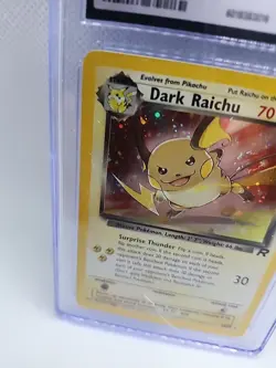 PSA 9 Mint Dark Raichu 83/82 Pokemon Team Rocket Unlimited Holo Rare - Image 5