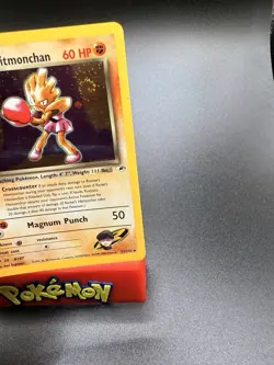 Rocket's Hitmonchan 11/132 Holo SWIRL Gym Heroes Pokemon Card Lp - Image 2