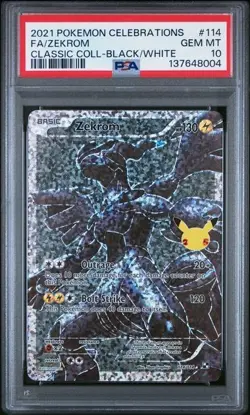 PSA 10 Zekrom 114/114 Pokemon Celebrations Classic Collection 25th Anniversary - Image 1