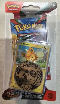 SEALED Pokemon Obsidian Flames Pawmi, Paldean Wooper Promo Checklane BlisterPack - Image 1
