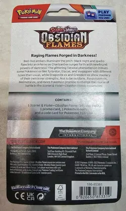 SEALED Pokemon Obsidian Flames Pawmi, Paldean Wooper Promo Checklane BlisterPack - Image 3