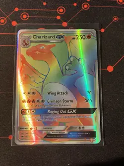 Charizard GX Rainbow Rare #150/147 - Pokemon TCG Burning Shado - Image 1