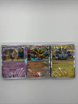 Pokemon Surging Sparks Pre Release Deck Lot Of 3 New And Sealed. - Image 1