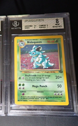 Pokemon TCG 'Nidoqueen' 7/64 Jungle Set HOLO FOIL: BGS 8 NM+ *SUBS!* ala CGC/PSA - Image 1