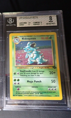 Pokemon TCG 'Nidoqueen' 7/64 Jungle Set HOLO FOIL: BGS 8 NM+ *SUBS!* ala CGC/PSA - Image 3