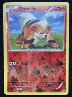 Pokemon TCG 2016 XY BREAKpoint Growlithe 10/122 Reverse Holo Mint - Image 1