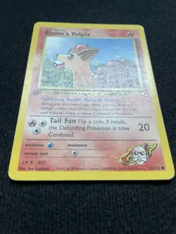 Pokemon TCG 1st Edition Gym Heroes Blaine’s Vulpix 65/132 Mint/ NM Vintage Rare - Image 3