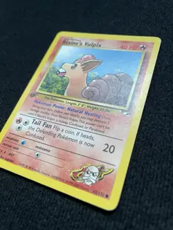 Pokemon TCG 1st Edition Gym Heroes Blaine’s Vulpix 65/132 Mint/ NM Vintage Rare - Image 4