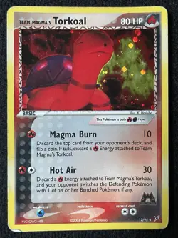 Pokemon TCG 2004 Team Magma vs Team Aqua Team Magma's Torkoal 12/95 Holo LP - Image 1
