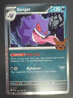Gengar 057/091 Trick Or Trade 2025 Cosmo Holo NM Pokemon TCG - Image 1