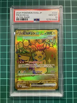 PSA 10 Pikachu ex UR Ultra Rare 236/187 sv8a Terastal Festival Japanese Pokemon - Image 1