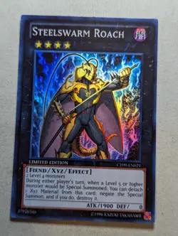 YUGIOH Steelswarm Roach Super Rare Limited Edition CT09-EN021 - LP - Image 1