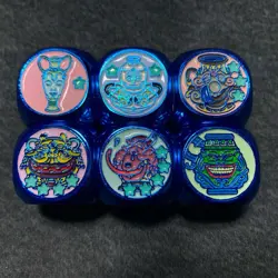1x Yu-Gi-Oh! Pot Of Greed Avarice Riches Metal Dice - Image 1