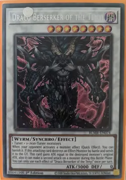 YuGiOh Draco Berserker of the Tenyi Secret Rare BLMR-EN074 NM 1st Edition - Image 1