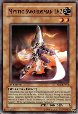 Mystic Swordsman LV2 - 1st Edition SD5-EN013 - MP - YuGiOh - Image 1