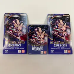 One Piece The Azure Sea's Seven OP-14 1 Double Pack 2 Booster Pack Bundle Sealed - Image 1