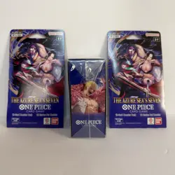 One Piece The Azure Sea's Seven OP-14 1 Double Pack 2 Booster Pack Bundle Sealed - Image 3