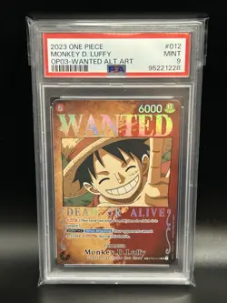 2023 One Piece Monkey D. Luffy Wanted Poster ST01-012 (OP03 ALT ART) PSA 9 - Image 1