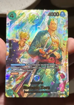 Bandai One Piece CCG Roronoa Zoro PRB-002 Foil Blocker Card English - Image 1