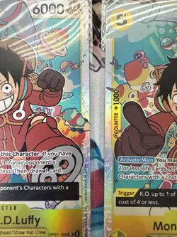 3x Monkey.D.Luffy SR OP07-109 Holo Foil One Piece TCG Card Game English NM - Image 4