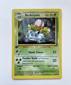 Herbizarre French 1st Edition Pokemon Card Ivysaur Base Set 30/102 LP - Image 1