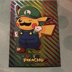 Pokemon Merry Christmas Card Database Pikachu Mario & Luigi - Image 3