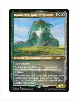 1x Karametra, God of Harvests, Etched Foil, Magic the Gathering MTG NM - Image 1