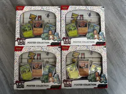 4 Boxes Pokemon TCG -Scarlet And Violet 151 Poster Collection Box SEALED 820650853166 - Image 1