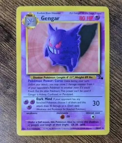 Pokemon TCG - Gengar 20/62 Non-Holo Fossil Set Rare - LIGHTLY PLAYED - Image 1