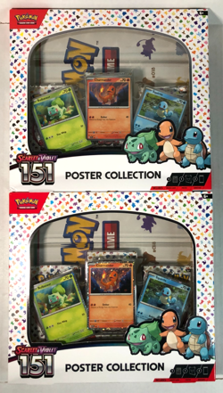 Pokemon TCG: 151 2X Poster Collection Box LOT - 6 Booster Packs - Image 1